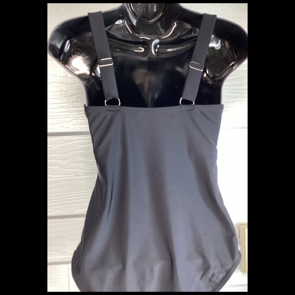 Classic Blue Brushstroke One-Piece Swimsuit - Women Swim.48 - Picture 3 of 8